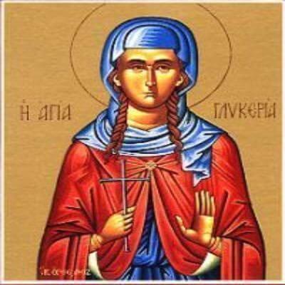 26 травня, Мучениця Гликерія, діва, і з нею Лаодикій, сторож в'язничний (близько 117).