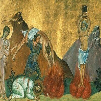 Святі мученики Карп, єпископ Фіатирський, Папіла диякон, Агафодор і Агафоник